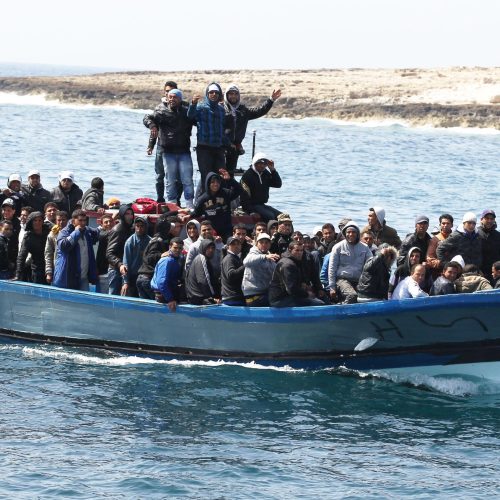 Lampedusa,Italia,April,1,,2011,Landings,Clandestine,Migrant,Boat,At